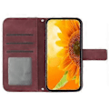 Miniatyrbillede 2 af 5: Til Oppo A58 4G Wallet Telefon Cover Solsikke Prægning Stativ Læder Etui med Håndrem Style F