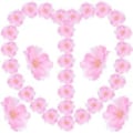 Miniatyrbillede 2 af 2: 100 stk. DIY Blommeblomst Blomsterhoved Hårnål Fremstillingsmateriale Blomsterpynt Pink