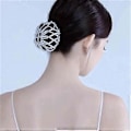 Miniatyrbillede 5 af 5: Komfortabel Perle Hår Wrap Hæklet Håndlavet Hår Snood Event Hårpynt Forbedrer Samlet Elegance