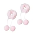 Pikkukuva 1 / 5: Suloiset Pompom-nutturat hiuslenkit naisille tytöille, pehmeä karvainen scrunchie poninhäntäpidike, hiustenmuotoilutarvike, hiusnutturanauha, pinkki Pink B