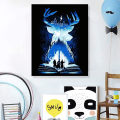 Pikkukuva 3 / 5: (12x16in) 5D Timanttimaalaus Sarjat Aikuisille Peura DIY Täysi Pora