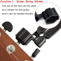Miniatyrbild 2 av 4: 3-pack Pro-Winder gitarrsträngs-upplindare, gitarrsträngsklippare, gitarrstallpinne-dragare - ultimat ergonomisk allt-i-ett-gitarrverktyg för inspelare - svart