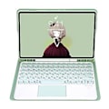 Miniatyrbillede 3 af 5: Tastatur + Læder til Samsung Galaxy Tab A8 10.5 2021 Mørkegrøn Light green