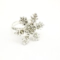Miniatyrbilde 5 av 5: Blomsterserviettringer med spenne Rhinestone Blomster Metall Serviett R