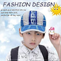 Miniatyrbillede 5 af 5: Børne Baseball Cap Mesh Cap Justerbar Trucker Cap Åndbar Anti-UV Skygge Sommer Solhat blågrå grey