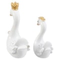 Miniatyrbillede 4 af 5: 2 stk. Harpiks Svanedekoration Bryllup Svanekunst DIY Svane Ornament Bilpynt