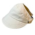 Miniatyrbilde 3 av 5: Solhatt for kvinner Solbeskyttelse Hatt Dame Bredbremmet Hestehale Strandhatt Solskjerm Hatt for Klatring Fotturer Bassengfest Utendørs (Beige)