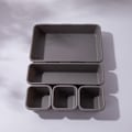 Miniatyrbillede 2 af 5: 8-delt sammenlåsbart skuffeorganisator, plastik opbevaringsskuffeopdeling, velegnet til køkkenkosmetik, tøj, smykker, håndværk, grå