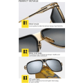 Pikkukuva 3 / 5: Ylisuuret klassiset mustat aurinkolasit Goggle Retro Gold Alloy