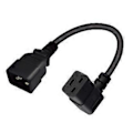 Miniatyrbillede 1 af 5: Høj styrke IEC320 C19 til C20 strømkabel PDU UPS strømledning 3-benet forlængerledning Effektiv strømledning 10 cm