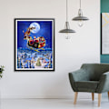 Miniatyrbild 2 av 5: DIY Jul Diamantbroderi Full Kit Jultomten, 5D Diamant