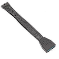 Miniatyrbillede 5 af 5: USB3.0 Header Forlængerkabel Lav Profil USB3.0 Intern 19/20 Pin Header Forlænger Bundkort Adapter Old style 15cm
