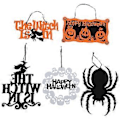 Miniatyrbillede 1 af 2: 5 stk. Halloween Scene Layout Dekoration Rekvisitter Non-woven Ornament Vedhæng