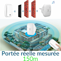 Miniatyrbillede 4 af 5: Trådløs og batteriløs dørklokke udendørs vandtæt IP 65 sne R