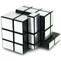 Miniatyrbilde 2 av 5: 3x3x3 Speil Speed ??Terning Puslespill Svart Kropp + Sølv Klistremerke (Sil