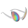 Miniatyrbilde 3 av 5: Fasjonable Alien-briller for voksne, Unisex Fancy Party Novelty Sølvramme Fargerike Linser
