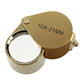 Miniatyrbillede 3 af 5: 10x forstørrelsesglas Juvelerøje Foldbar smykkelupe Loupe (gylden)..