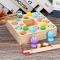 Pikkukuva 5 / 5: Montessori-vauvapelikalut, puiset lelut, magneettiset kalastuspelit c
