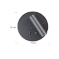 Miniatyrbilde 5 av 5: LED veggmontert lampe, nattbord leselampe, LED vegglampe,