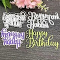 Miniatyrbild 3 av 5: Grattis på födelsedagen Skärande Dies Set Präglingsformar Stenciler för att Göra Födelsedagskort Inbjudan DIY Scrapbooking Album
