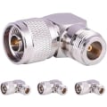 Miniatyrbillede 1 af 3: 4 stk. N-type vinkeladapter N-han til N-hun adapter C
