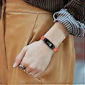 Miniatyrbillede 5 af 5: Til Xiaomi Smart Band 8 Ægte Læderrem med Sort Urkasse Style B