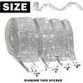 Miniatyrbillede 2 af 5: 4 Rhinestone tape stickers, krystal Rhinestone diamant tape, crys