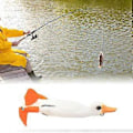 Miniatyrbild 5 av 5: Ankfiskedrag Fiskekrokar Tillbehör Swimbait Flipper Trollingdrag Fiskedrag för Bass Gös Rödfisk (Vit) White