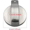 Miniatyrbilde 2 av 5: Feste hulldiameter 8 mm Sett med 4 sølv metallknapper for gasskomfyr