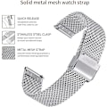 Miniatyrbillede 3 af 4: Mesh Watch Band Quick Release Watch Strap Milanese Stainless Ste