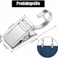 Miniatyrbild 2 av 5: 25-pack Gardinklämmor Metall Draperiklämmor med Duschdraperikrok