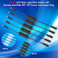 Miniatyrbillede 4 af 5: DC 12V Inline Switch, 5 stk. LED-striplys On/Off DC-stik (5,5 x