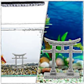 Miniatyrbillede 2 af 3: 2 stk. Torii-porte til have Simulerings Ornament Akvarielandskabelig rekvisit Sandbord Mikrolandskabs Dekoration