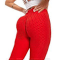 Miniatyrbilde 1 av 3: Bubble Hip Butt Lifting Anti Cellulite Leggings for kvinner, Høy Midje, Trenings Tights med Magekontroll for Yoga (style665)