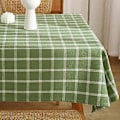 Miniatyrbilde 3 av 3: Bordduk, rutete bordduk rektangulær lin Stain Resistant vaskbar Gingham duk for utendørs piknik, kjøkken og julemiddag, jul D