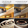 Pikkukuva 5 / 5: COB LED -nauhavalo, erittäin kirkas, itseliimautuva, joustava, kaksirivinen DIY-lamppunauha kaappiin, autoon, 10 m, 24 V, 3000 K, lämmin valo