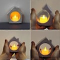 Miniatyrbilde 5 av 5: Husform Lysestaker Silikonformer Søte 3D Hus Lysestake Resin Former DIY Støpeform for Lysestake A
