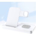 Miniatyrbillede 2 af 4: Hvid induktionsoplader 3-i-1, 15W trådløs oplader med foldbar