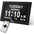 Miniatyrbillede 5 af 5: Digital kalender dag ur ramme (9 tommer hvid) - automatisk dæmpning