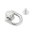 Miniatyrbilde 1 av 5: Gull D-ringer Stud for DIY Veskelaging og Personalisering Metall Roterbare Kulehodeknapper Enkel å Installere Sølv Silver