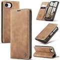 Til iPhone 16e Wallet Case CASEME 013 Serie PU Læder Telefon Cover Stativ Brown