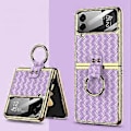 Pikkukuva 1 / 4: Kudottu Tekstuuri Kotelo Samsung Galaxy Z Flip4:lle (Sininen) Purple
