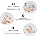 Miniatyrbillede 3 af 5: Rose Gold Trekantet Servietholder Luksus Retro Servietholder Papir
