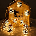 Miniatyrbillede 2 af 5: Twinkle Star 3m 20 LED Globe String Lights, Sølv Marokkansk Fest