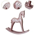 Miniatyrbillede 2 af 5: Gyngende Hest Statue Træ Borddekoration Samling Ideel Gave til Soveværelse Cafe (Pink) Pink