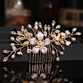 Miniatyrbillede 2 af 5: Sølv#B Bryllup Krystal Hår Ranker Blomst Blad Hovedstykker Bryllup