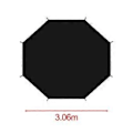 Miniatyrbild 4 av 5: Trampolinskydd Solskydd Trampolin Rivsäkert för 8 Stolpar Rund Trampolin Svart Tak Trampolin Markis (10ft) 10ft