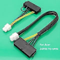 Miniatyrbillede 3 af 5: ATX Standard 24Pin Hun til 6P Han Intern Strømforsynings Adapter Kabel Konverter Ledning til Acer 6Pin Bundkort B
