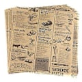 Miniatyrbild 4 av 4: 50 Ark Brickpappersfoder Fettresistent Matpapper Delipapper Ark Bröd Sandwich Omslagspapper