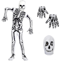 Miniatyrbillede 1 af 5: 3-14 år Børns Skelet Bodysuit Handsker Maske Cosplay Sæt. 5-7 år.
